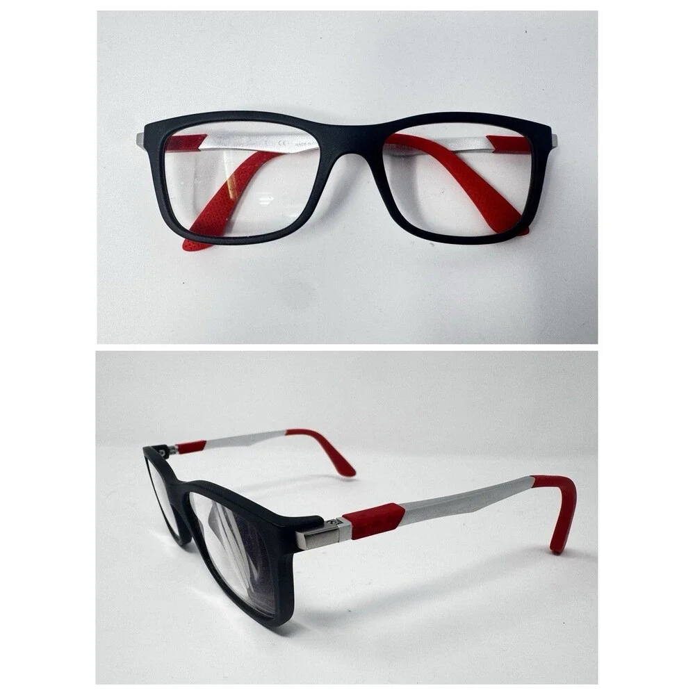 Ray-Ban RB1549 3652 Matte Black Red Eyeglass Frames 46-16-125 Authentic